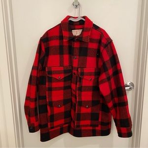 Vintage 1980’s Filson Mackinaw Wool Cruiser - Red/Black Plaid - Size 46